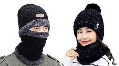 Unisex Woolen Cap Set